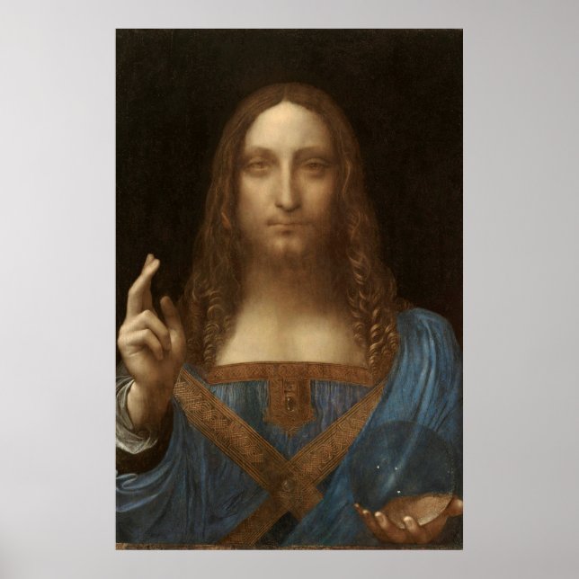 Salvator Mundi by Leonardo da Vinci Poster (Front)