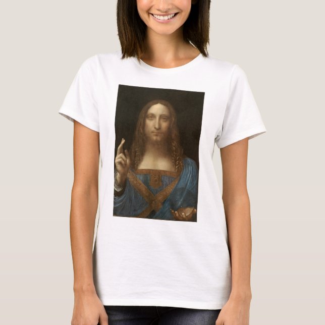 Salvator Mundi by Leonardo da Vinci T-Shirt (Front)
