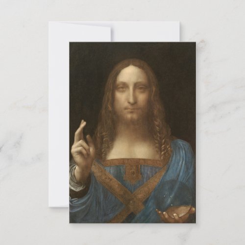 Salvator Mundi by Leonardo da Vinci Thank You Card