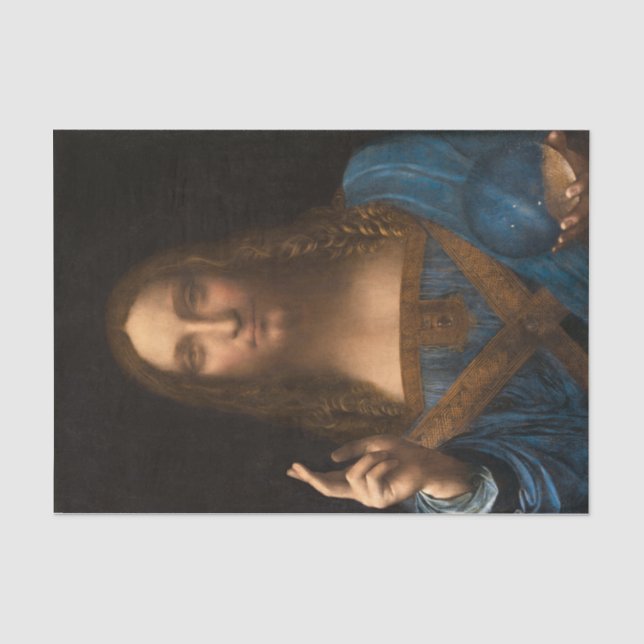 Salvator Mundi by Leonardo da Vinci Tissue Paper (Front)