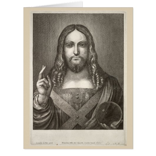 Salvator Mundi by Wenceslaus Hollar after Leonardo (Front)