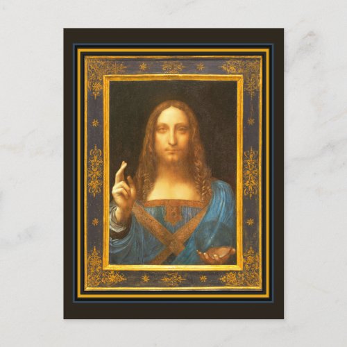 Salvator Mundi c 1500 Leonardo da Vinci Fine Art   Postcard