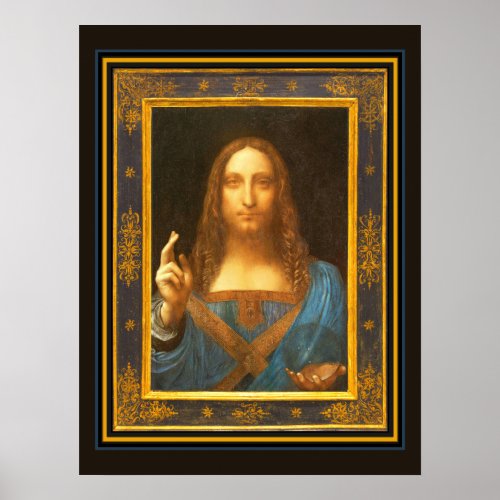 Salvator Mundi c 1500 Leonardo da Vinci Fine Art  Poster