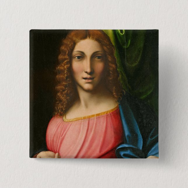 Salvator Mundi, c. 1515 (oil on panel) Button (Front)