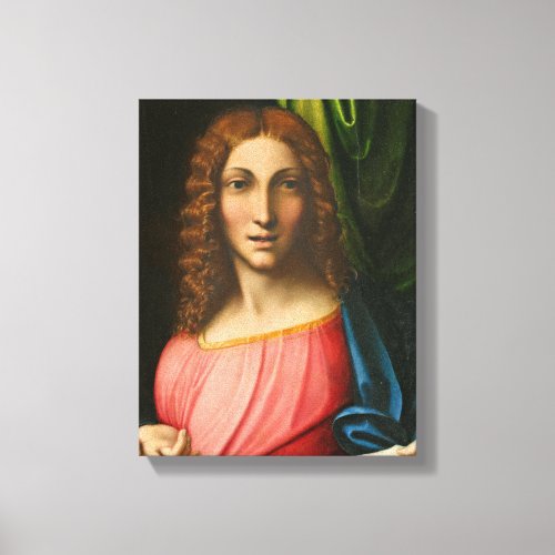 Salvator Mundi c 1515 oil on panel Canvas Print