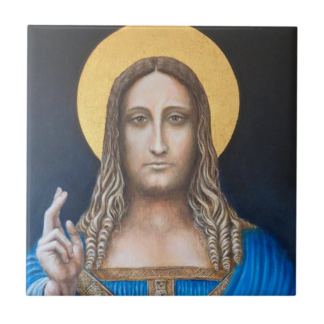 Salvator Mundi  Ceramic Tile (Front)