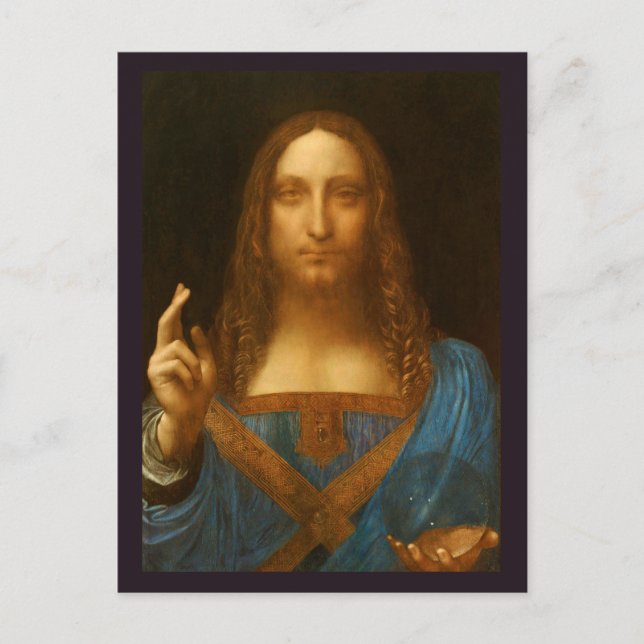 SALVATOR MUNDI FINE ART PRINT  POSTCARD (Front)