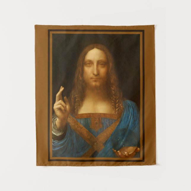 SALVATOR MUNDI FINE ART PRINT  TAPESTRY (Front)