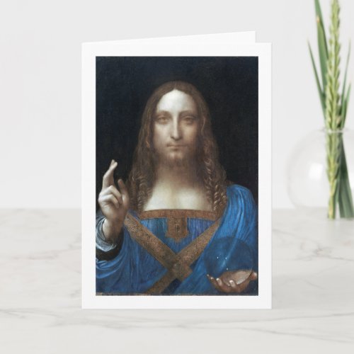 Salvator Mundi Jesus Christ Leonardo da Vinci Card
