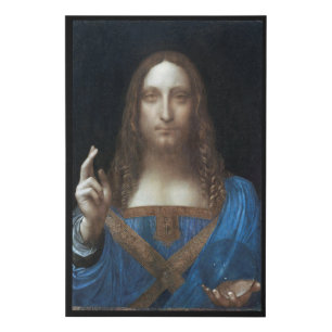 Salvator Mundi, Jesus Christ, Leonardo da Vinci Faux Canvas Print