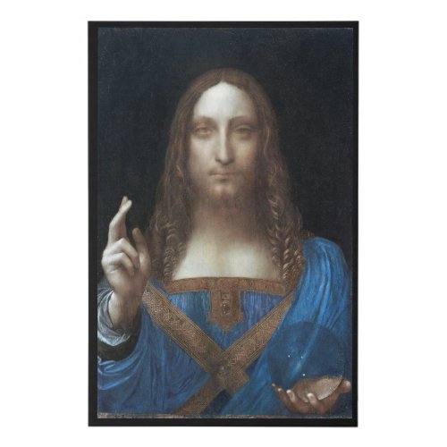 Salvator Mundi Jesus Christ Leonardo da Vinci Faux Canvas Print