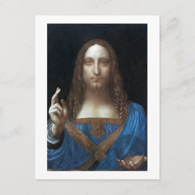 Salvator Mundi, Jesus Christ, Leonardo da Vinci Postcard (Front)