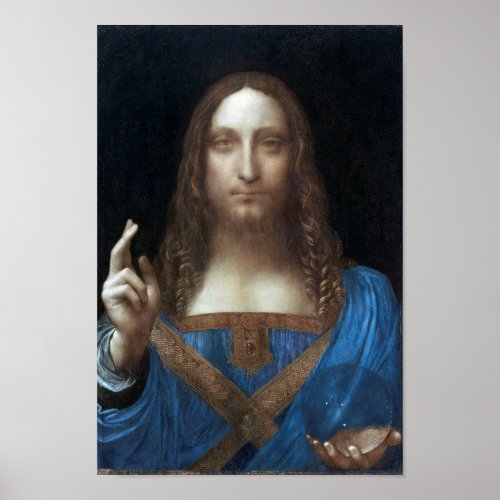 Salvator Mundi Jesus Christ Leonardo da Vinci Poster