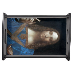 Salvator Mundi, Jesus Christ, Leonardo da Vinci Serving Tray