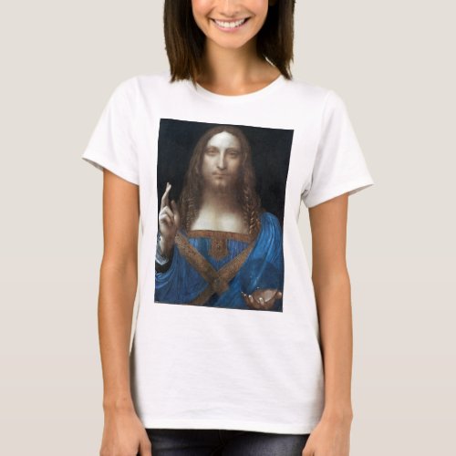 Salvator Mundi Jesus Christ Leonardo da Vinci T_Shirt