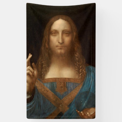 Salvator Mundi Savior of the World da Vinci Banner