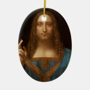 Salvator Mundi (Savior of the World) (da Vinci) Ceramic Ornament