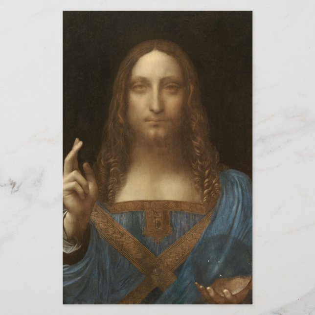 Salvator Mundi (Savior of the World) (da Vinci) Stationery (Front)