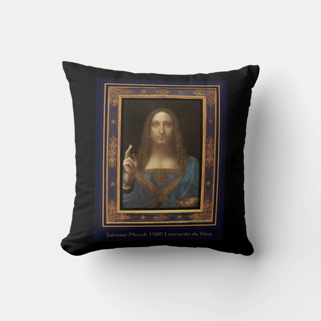 SALVATOR MUNDI ...  Throw Pillow (Front)