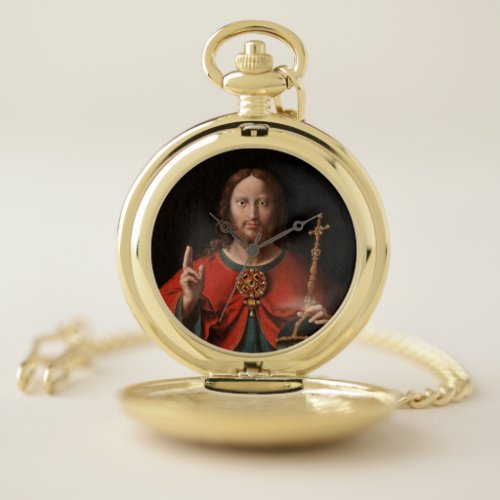 Salvator Mundi with Jeweled Staff and Orb Pocket Watch