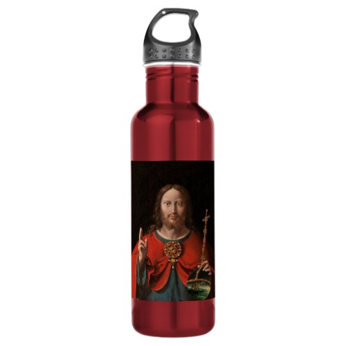 Salvator Mundi with Jeweled Staff and Orb Stainless Steel Water Bottle