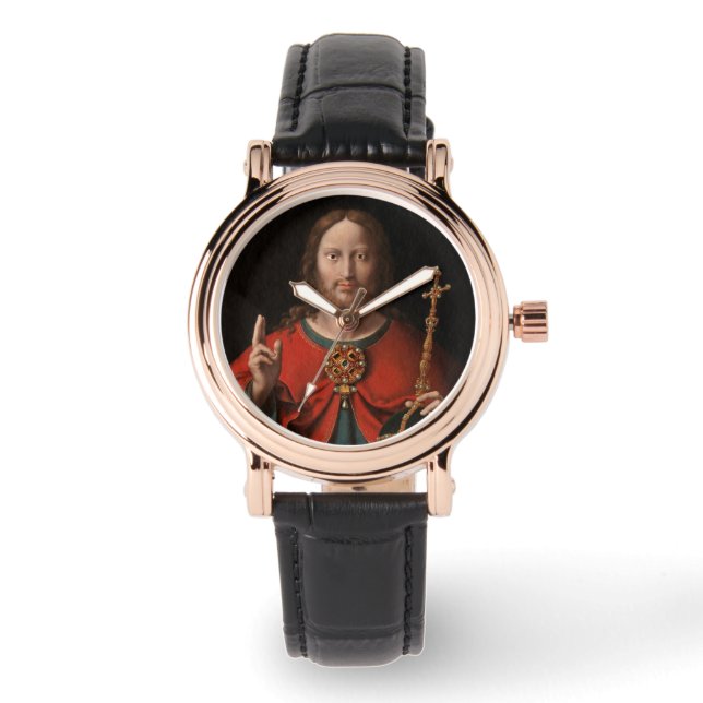 Salvator Mundi with Jeweled Staff and Orb Watch (Front)