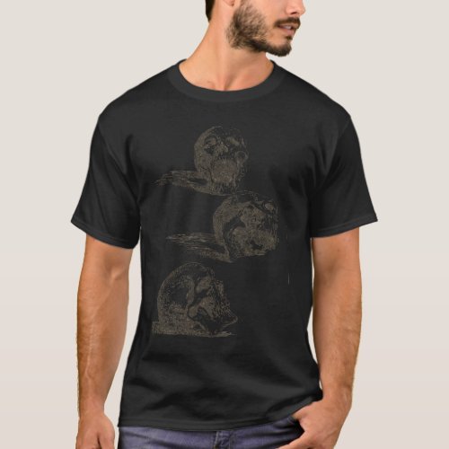 Salvator Rosa Three Human Skulls T_Shirt
