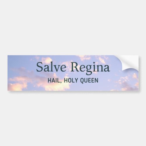 Salve Regina Trad Catholic Latin Mass Comforting Bumper Sticker