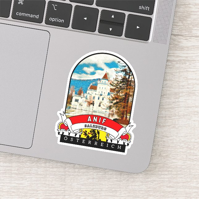 Salzburg Anif Austria Souvenir Sticker (Detail)