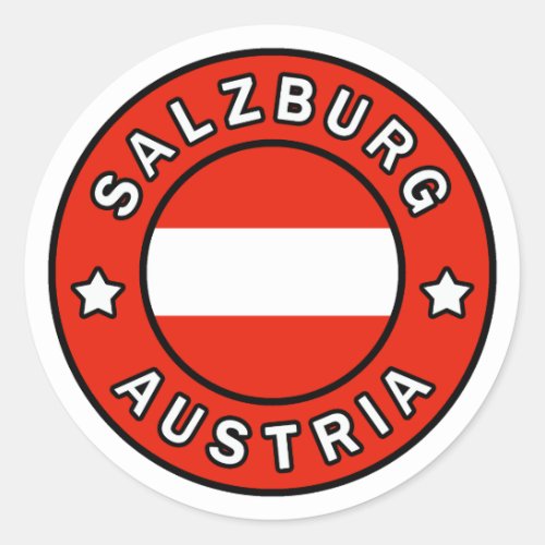 Salzburg Austria Classic Round Sticker