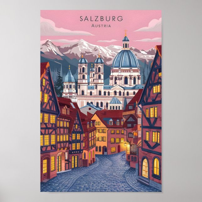 Salzburg Austria Famous Travel Place Poster (Front)