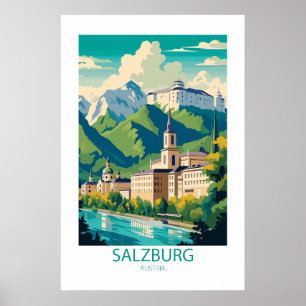 Salzburg Austria Famous Travel Places Poster