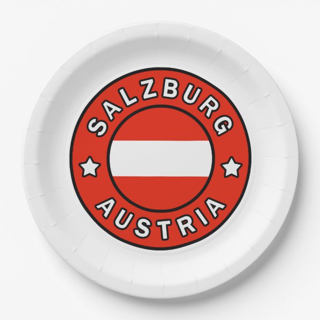 Salzburg Austria Paper Plates (Front)
