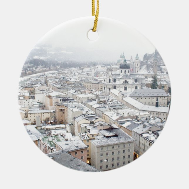 Salzburg (Austria) Photo, I love Salzburg Ceramic Ornament (Front)