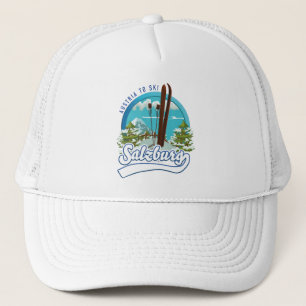 Salzburg austria to ski logo. trucker hat