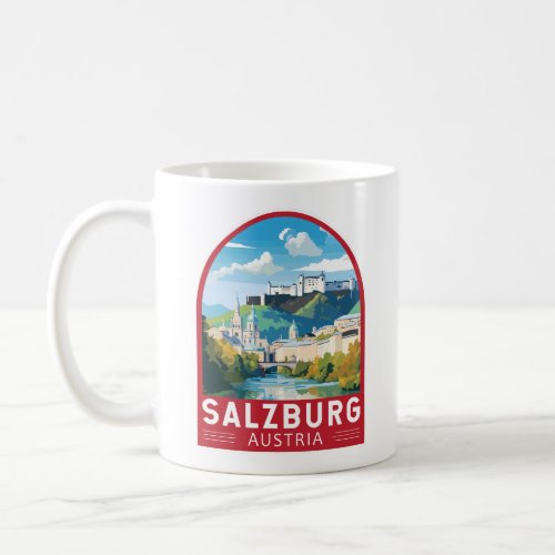 Salzburg Austria Travel Art Vintage Coffee Mug