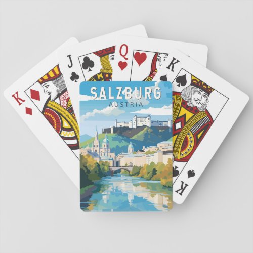 Salzburg Austria Travel Art Vintage Playing Cards