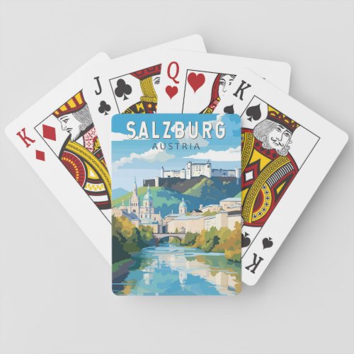 Salzburg Austria Travel Art Vintage Poker Cards