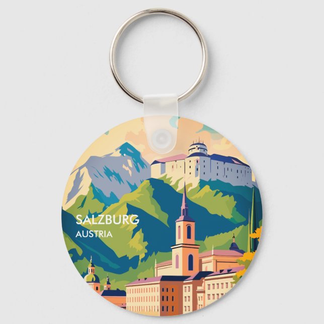 Salzburg Austria Travel Keychain (Front)
