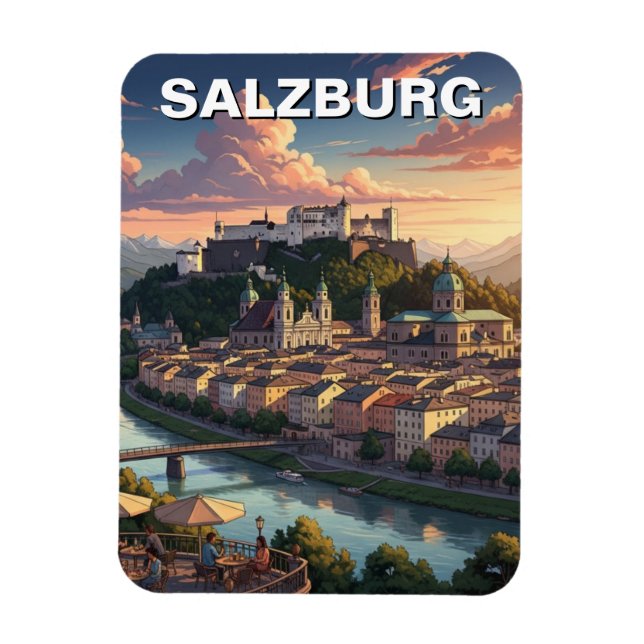 Salzburg Austria Travel Magnet (Vertical)
