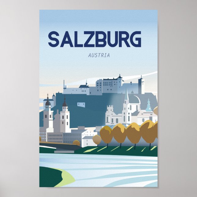 Salzburg Austria travel poster (Front)