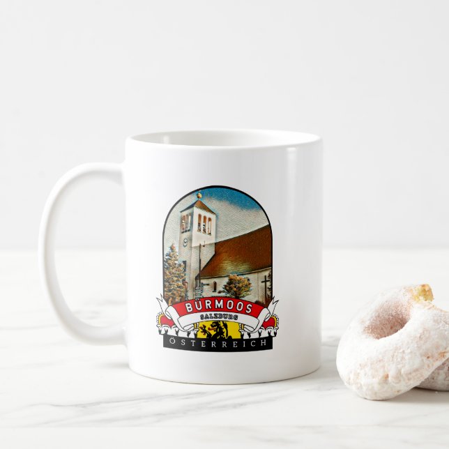 Salzburg Bürmoos Austria Souvenir Coffee Mug (With Donut)