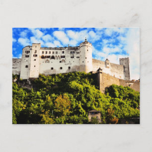 Salzburg castle postcard