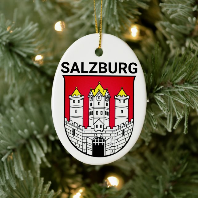 Salzburg coat of arms - AUSTRIA Ceramic Ornament (Tree)