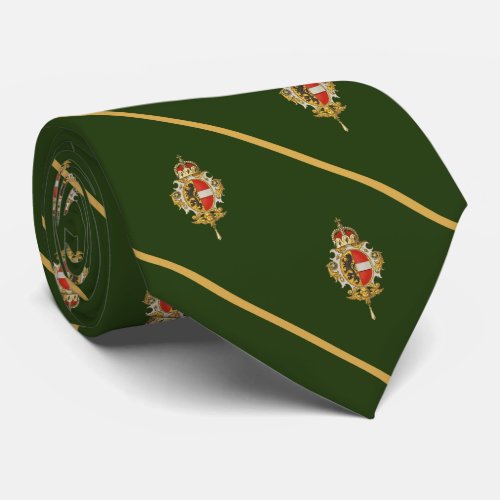 Salzburg coat of arms pattern forest green Tie