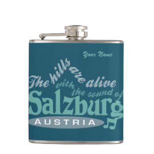 Salzburg custom monogram flask