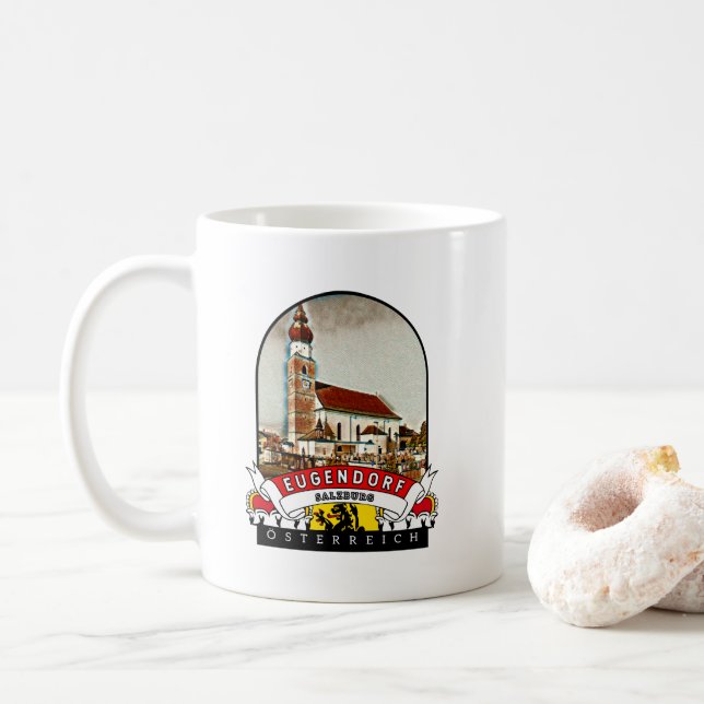 Salzburg Eugendorf Austria Coffee Mug (With Donut)