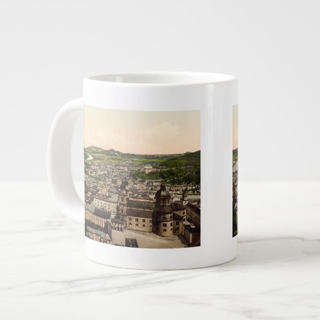 Salzburg from Maria Plain, Austria Large Coffee Mug (Front Left)