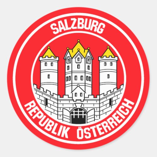 Salzburg Round Emblem Classic Round Sticker