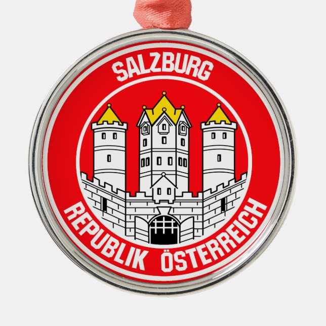 Salzburg Round Emblem Metal Ornament (Front)